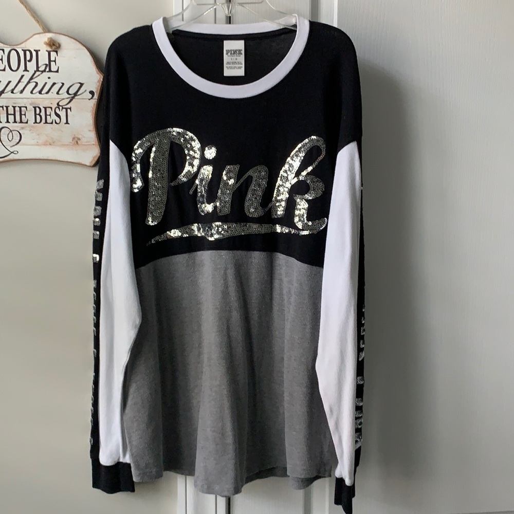long sleeve top size large by pink